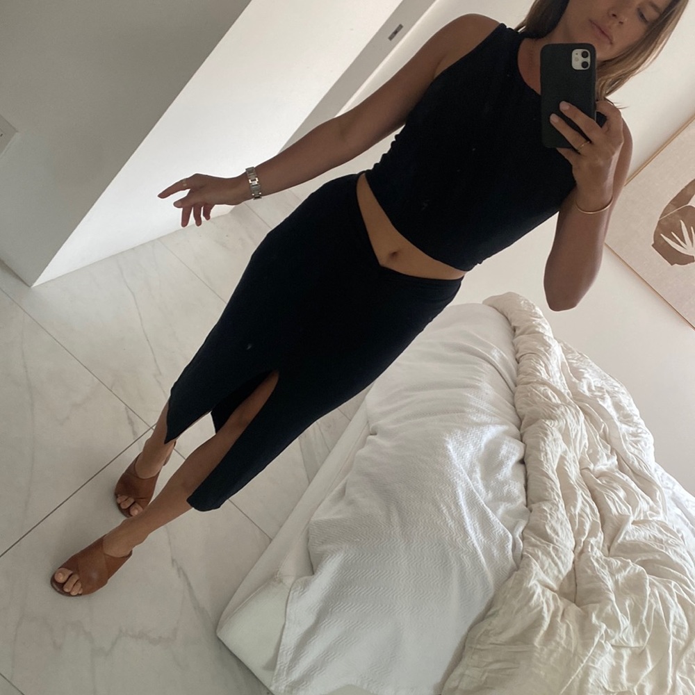 COPY - Black 2 piece skirt and tank set